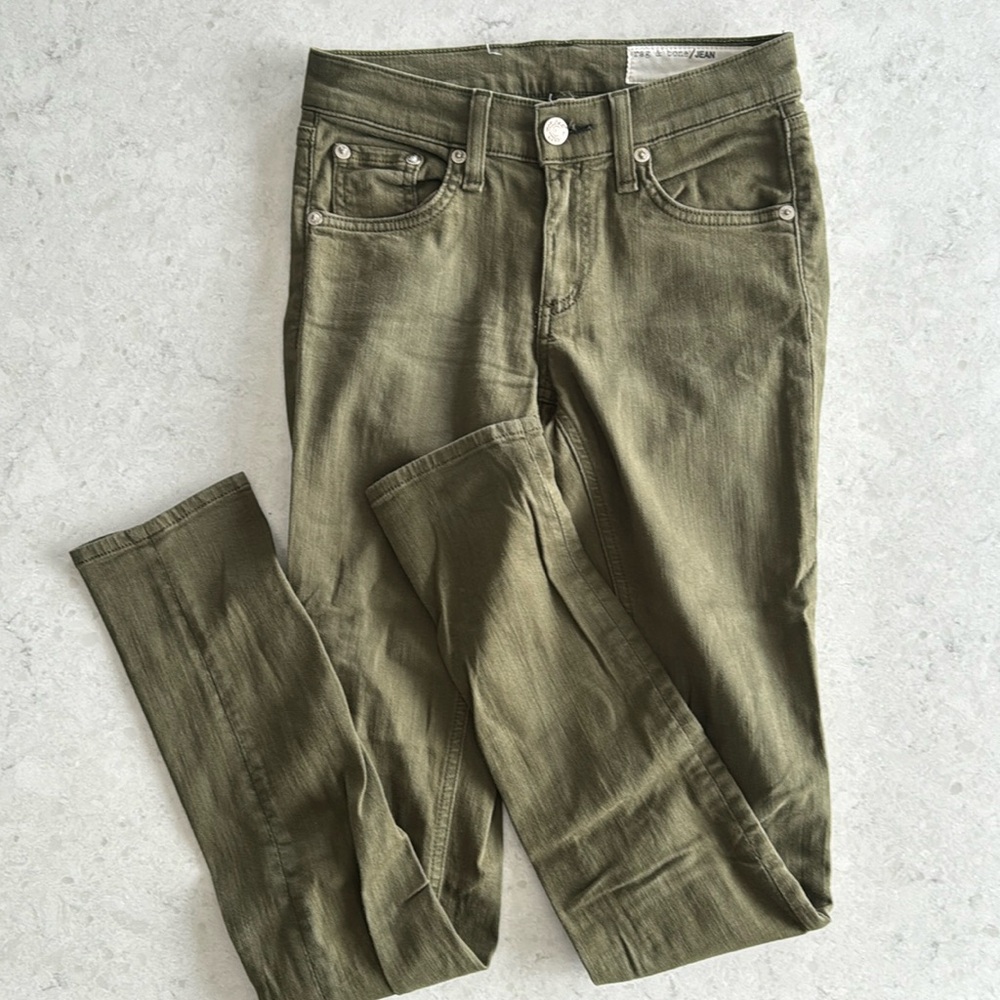 Rag and bone green pants size 23